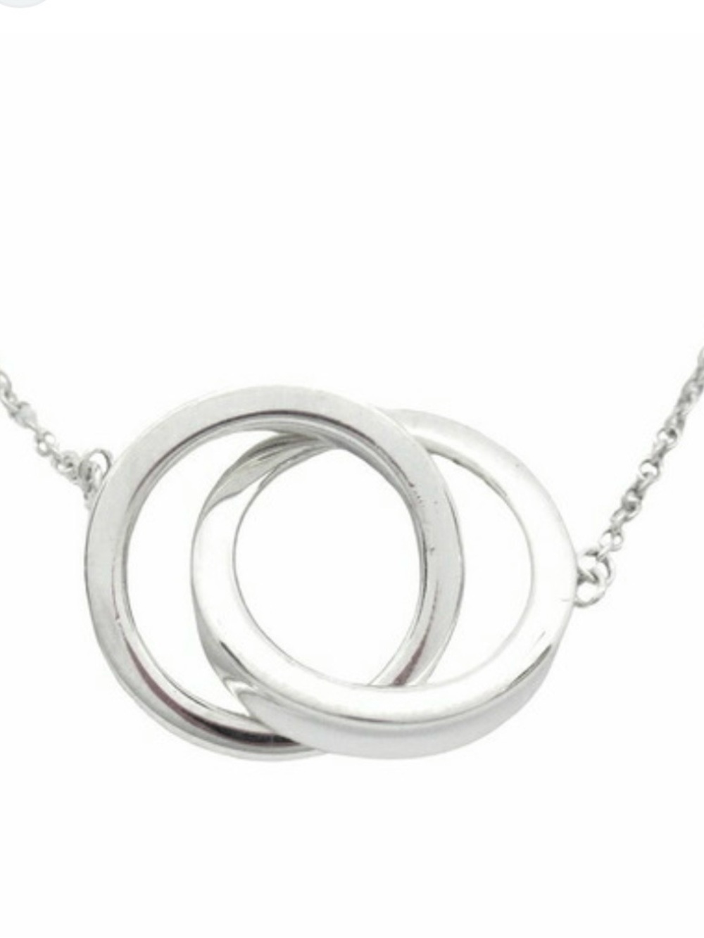 Tiffany & Co. 1837 Large Interlocking Circles Silver Necklace